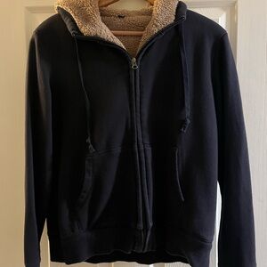 Uniqlo Black Fleece-Lined Hoodie
